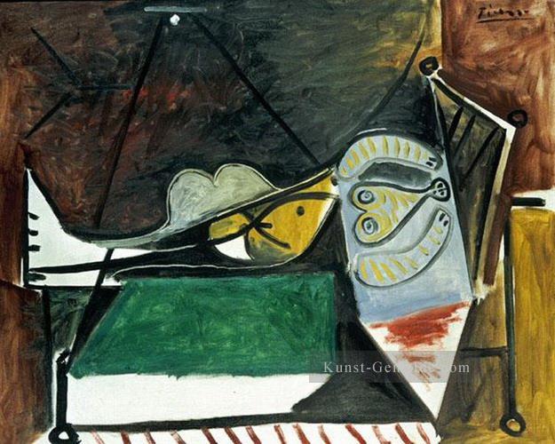 Frau couchee sous la lampe 1960 kubist Pablo Picasso Ölgemälde